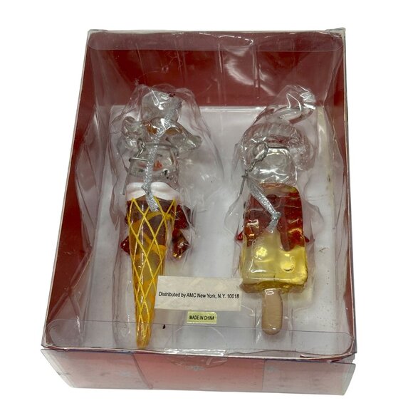 Christmas Ornaments -‎ Set Of 2 Snowman on Ice Cream Cone & Popsicle - Picture 5 of 7